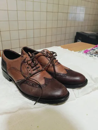 Scarpe stringate donna marroni