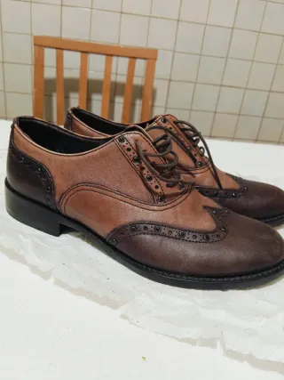 Scarpe stringate donna marroni