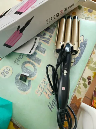 Plancha Rizadora 3 Barriles Dorado