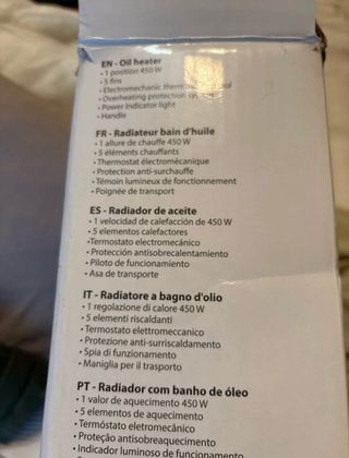 Radiador de aceite blanco