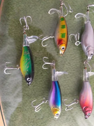 6 señuelos de pesca artificiales