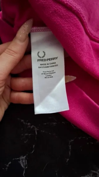 Sudadera Fred Perry Rosa Talla 10