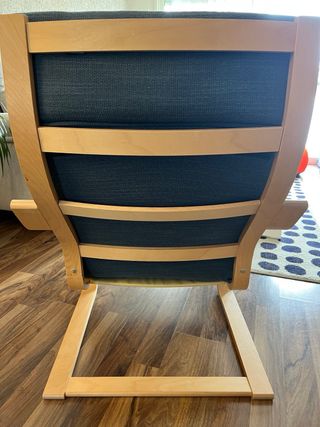 Butaca madera IKEA azul