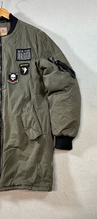 Abrigo Bomber Larga Verde Militar Talla “L/XL”