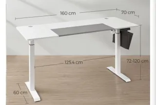 Tablero escritorio elevable 160x70