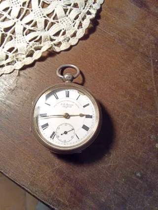 Reloj Bolsillo Plata Inglés Firmado