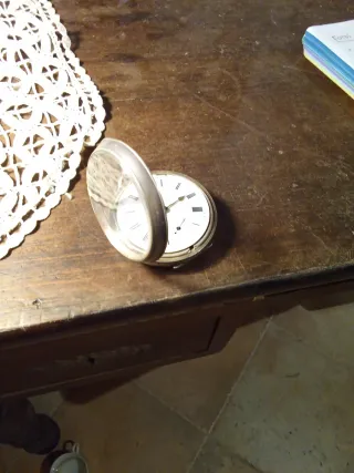 Reloj Bolsillo Plata Inglés Firmado