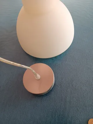 Lámpara de cristal al ácido 21 cms diámetro