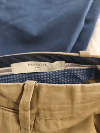 Pantalones Chinos Mango (Azul, Marrón, Gris) T-44