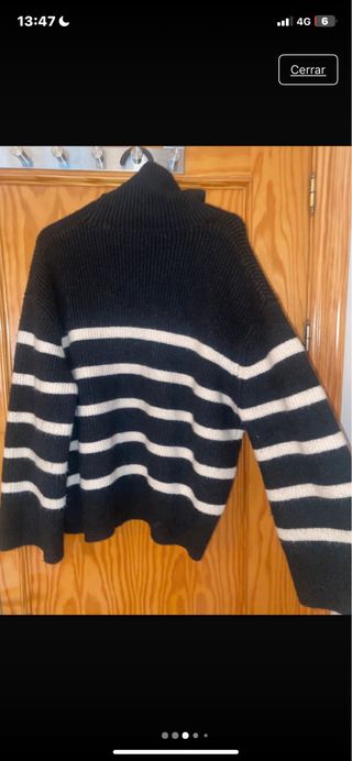 Jersey Zara rayas cuello alto