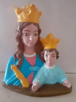 Statua artigianale Madonna con Bambino