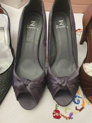 Lote 3 pares zapatos fiesta mujer talla 40