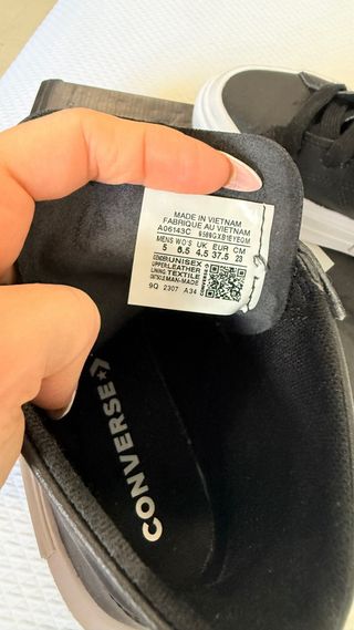 Botines Converse Negro/Blanco