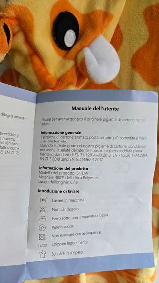 Costume giraffa bambino 115/130cm