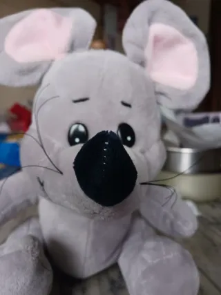 Peluche topo grigio 20 cm