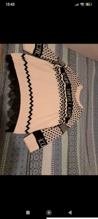 Jersey TWINSET Invierno Beige/Negro