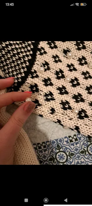 Jersey TWINSET Invierno Beige/Negro