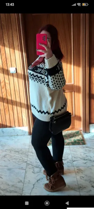 Jersey TWINSET Invierno Beige/Negro