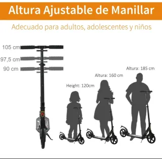 Patinete plegable negro