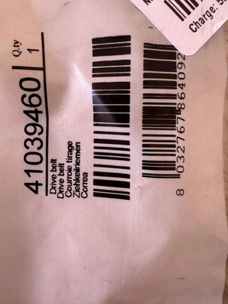 Correa lavadora Candy Hoover 40-22-29-11-01-10