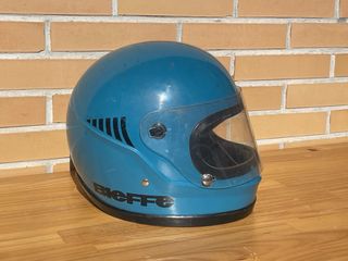 Casco Moto Azul Bieffe