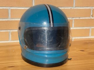 Casco Moto Azul Bieffe