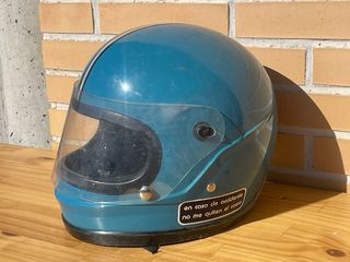 Casco Moto Azul Bieffe