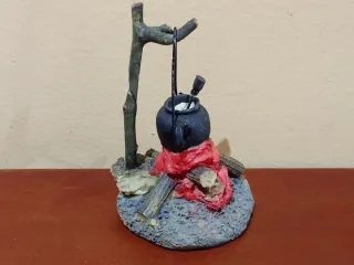 Hoguera con caldero para Belén