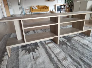 2 Mesas Auxiliares Madera Beige/Marrón