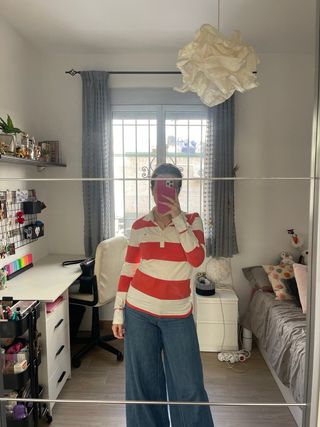 Polo Tommy Hilfiger rayas rojas y blancas