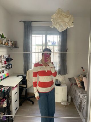 Polo Tommy Hilfiger rayas rojas y blancas