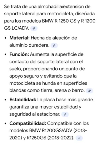 Soporte Caballete BMW R1250 GS