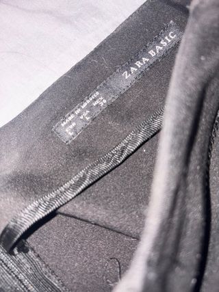 Minifalda Zara Negra Cremalleras