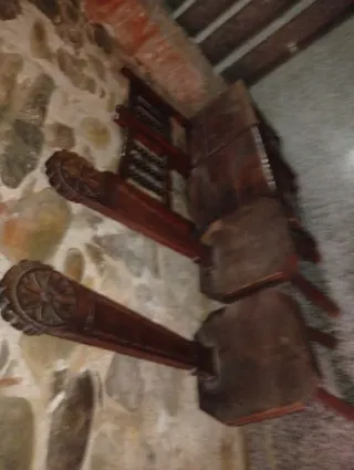 Sillas antiguas de madera talladas principios sXX