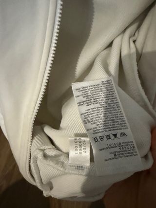 Sudadera Y-3 Blanca con Cremallera