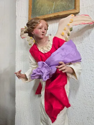 Coppia Angeli Presepiali Terracotta