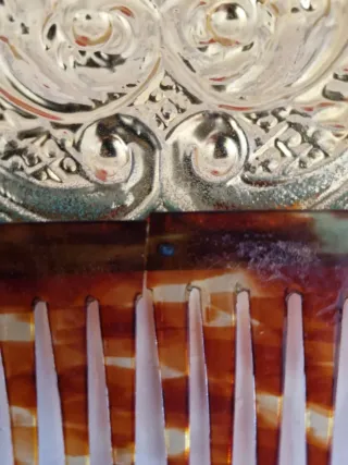 Peineta Fallera Dorada y Carey