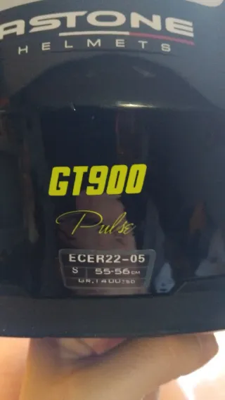 Casco de moto Astone negro y amarillo