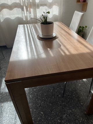 Mesa comedor extensible madera