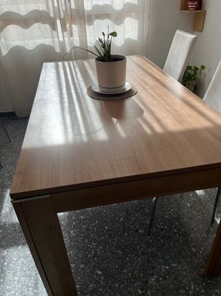Mesa comedor extensible madera
