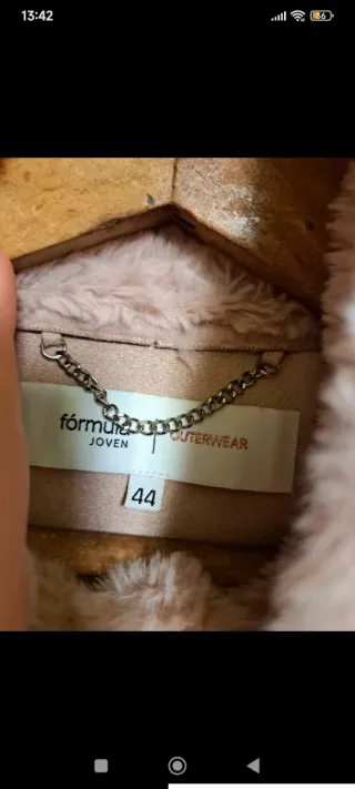 Chaqueta Invierno Mujer Beige/Rosa