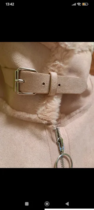 Chaqueta Invierno Mujer Beige/Rosa