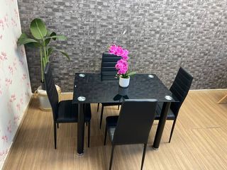 Mesa Comedor Cristal Ahumado 4 Plazas Nuevo