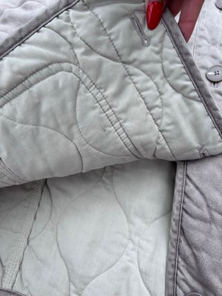 Abrigo Zara Beige Acolchado