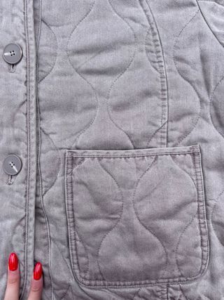 Abrigo Zara Beige Acolchado