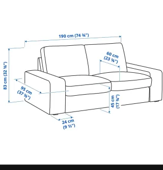 Sofá KIVIK 2 plazas, gunnared beige