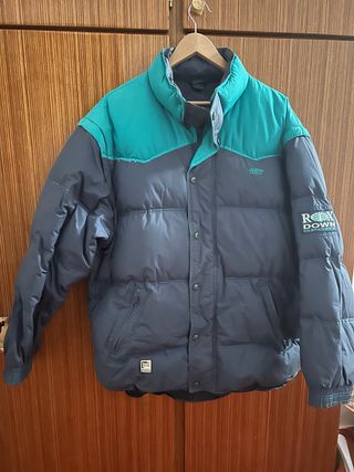 Anorak ROX DOWN SPORT gris y turquesa