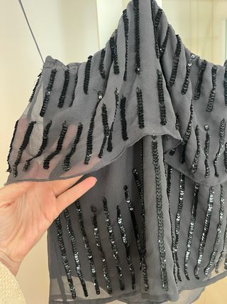 Top lentejuelas negro