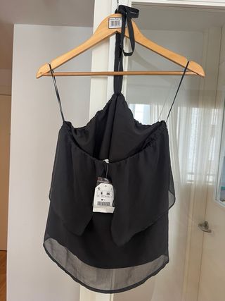 Top lentejuelas negro