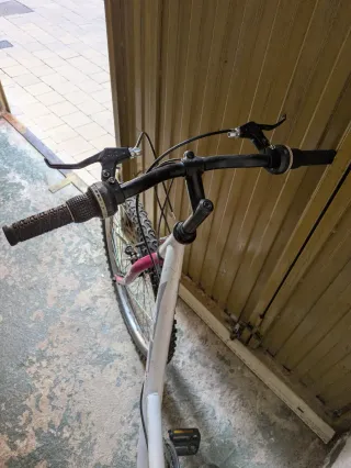 Bicicleta infantil Blanca y Rosa